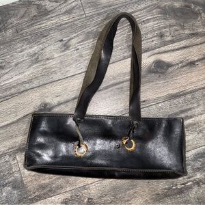 Sulay Rodriguez Handmade Leather Purse Shoulder Bag-Black Leather-East West